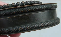 Louis Armand Rault Brass Snuff Box With Rault Napoleon I Medallion On Lid Side View